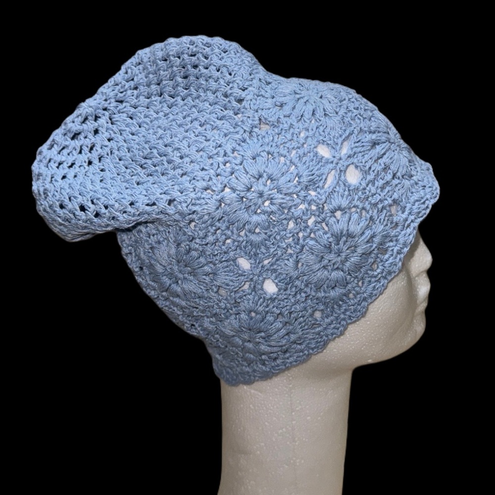 Hand Woven Hollowed-Out hat Stylish and Charming Flower Beanie